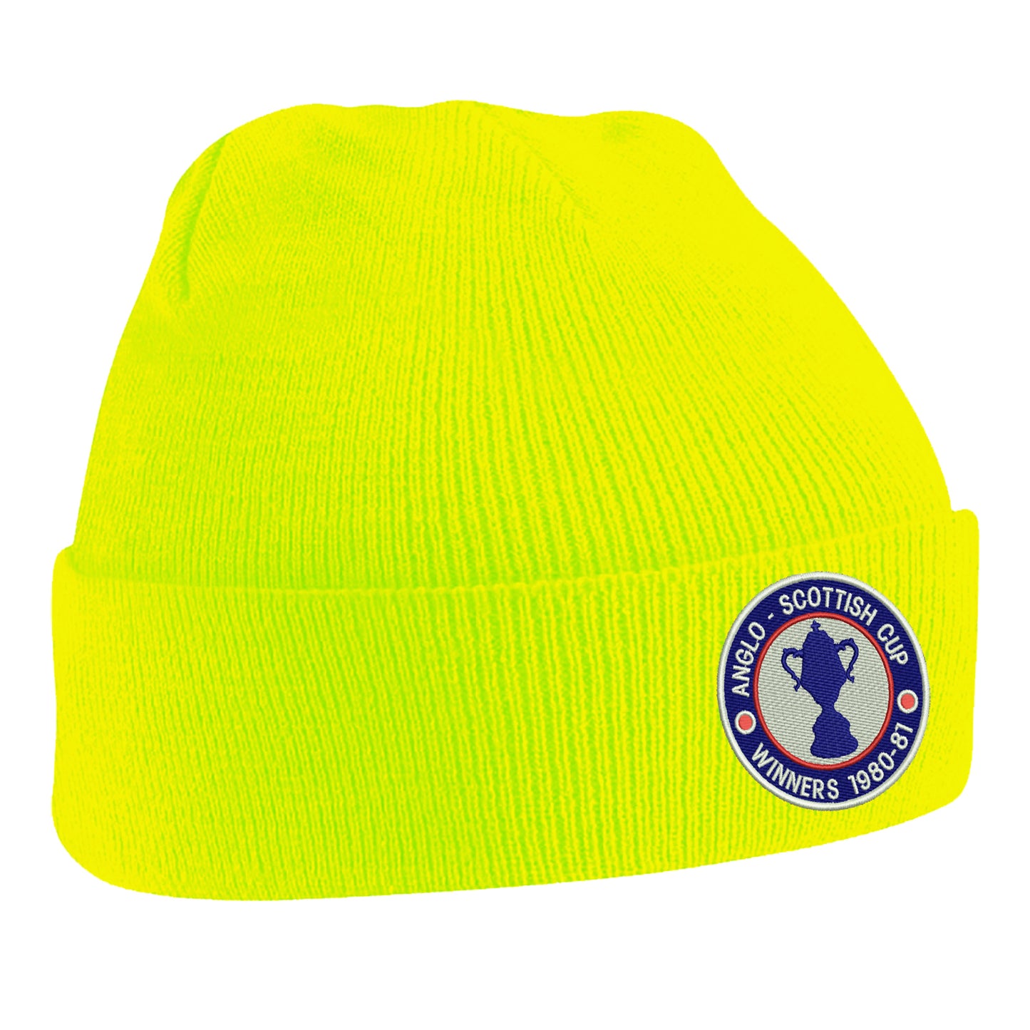 Retro Chesterfield Anglo-Scottish Cup Winners 1981 Embroidered Beanie Hat
