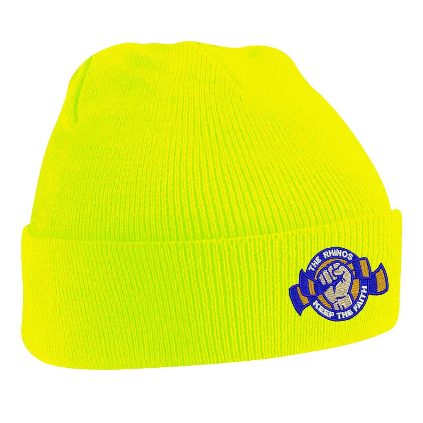 The Rhinos Keep The Faith Embroidered Beanie Hat