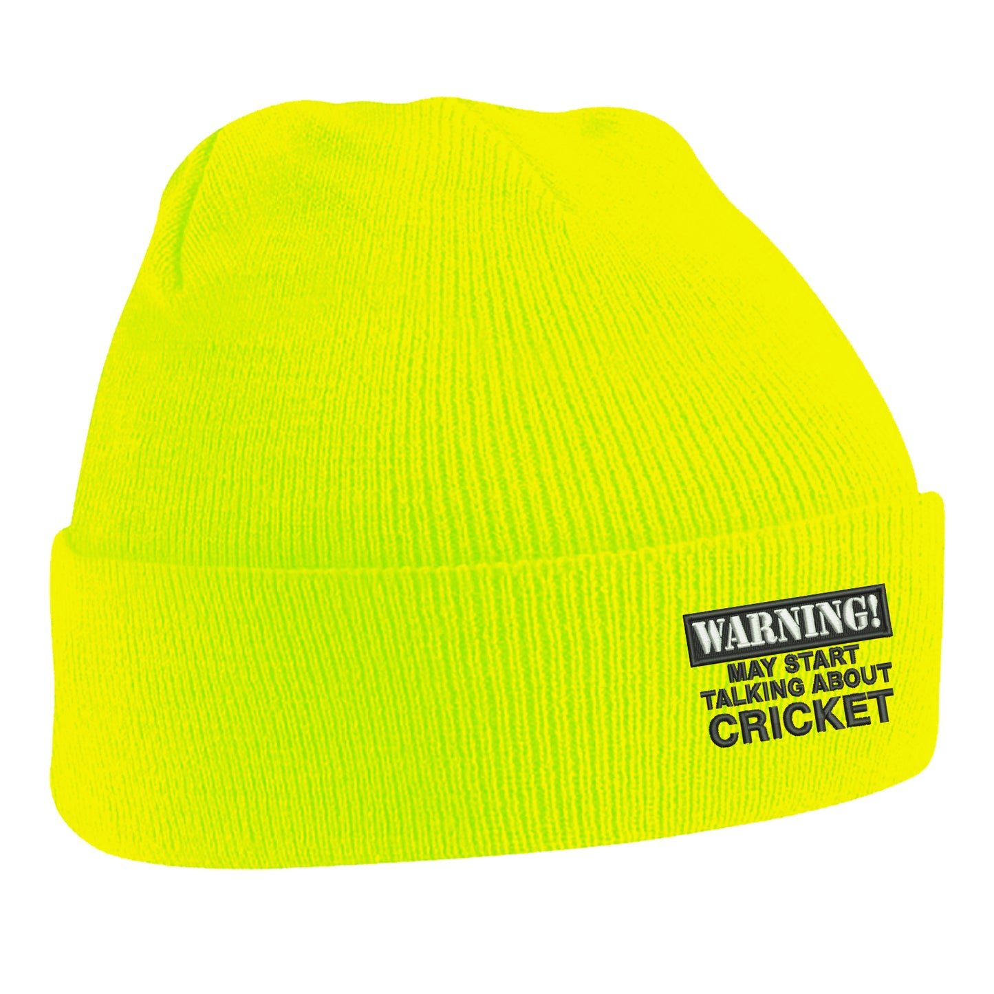 Warning May Start Talking About Cricket Beanie Hat