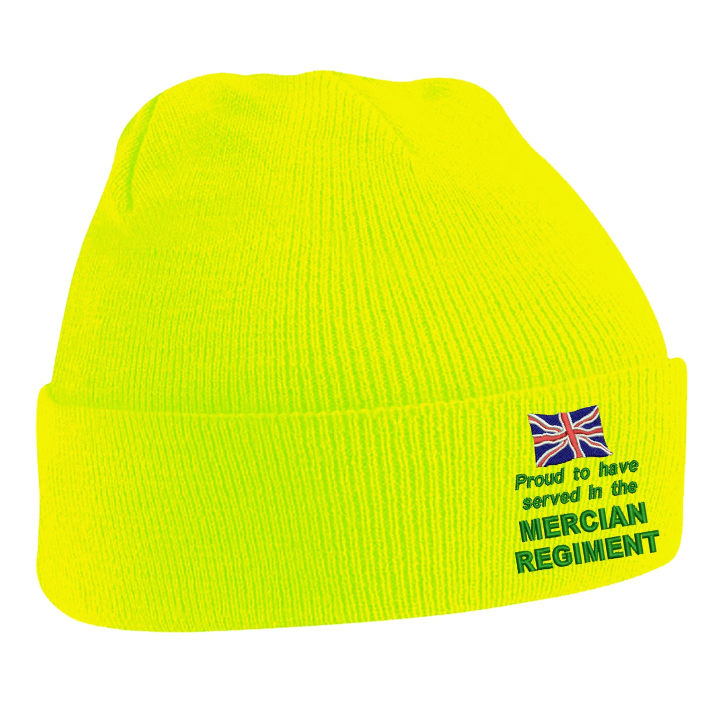 Proud to Have Served in The Mercian Regiment Embroidered Beanie Hat