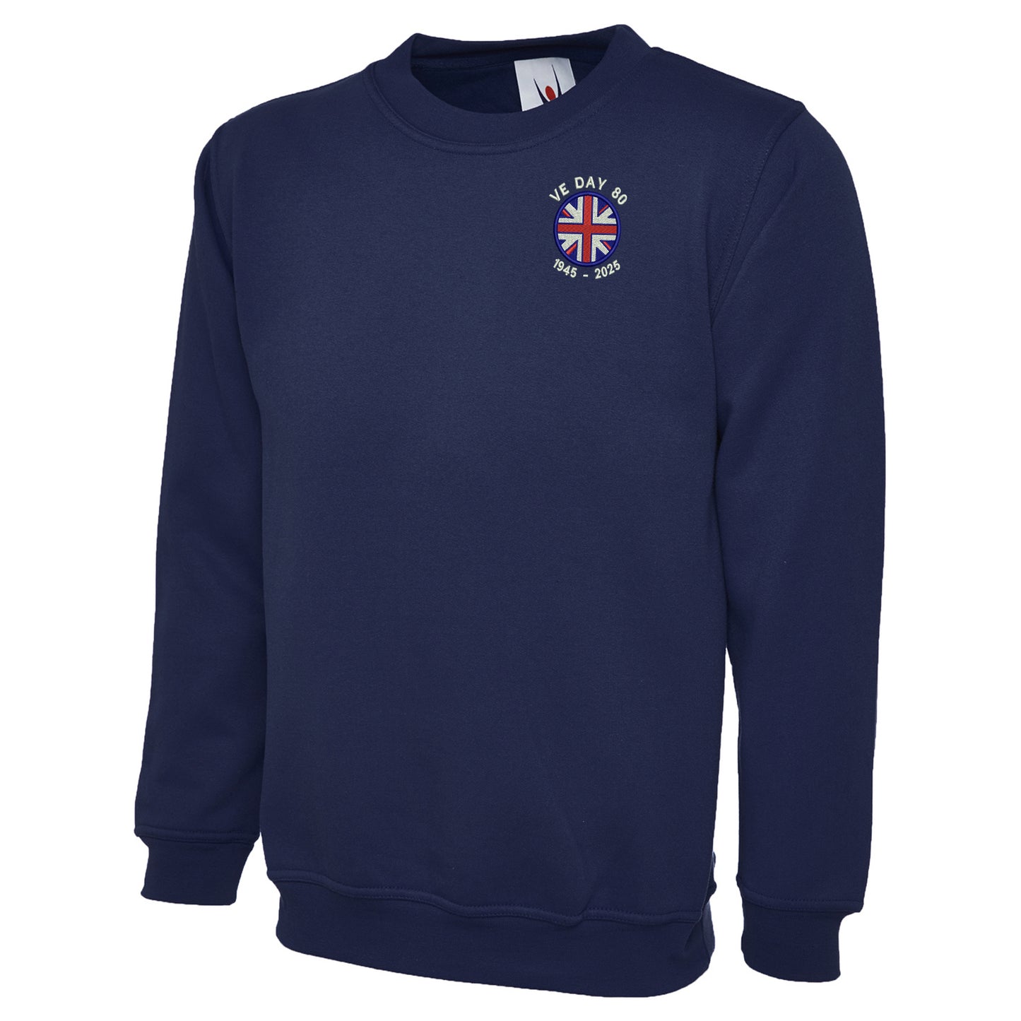VE Day 80 1945-2025 Embroidered Classic Sweatshirt