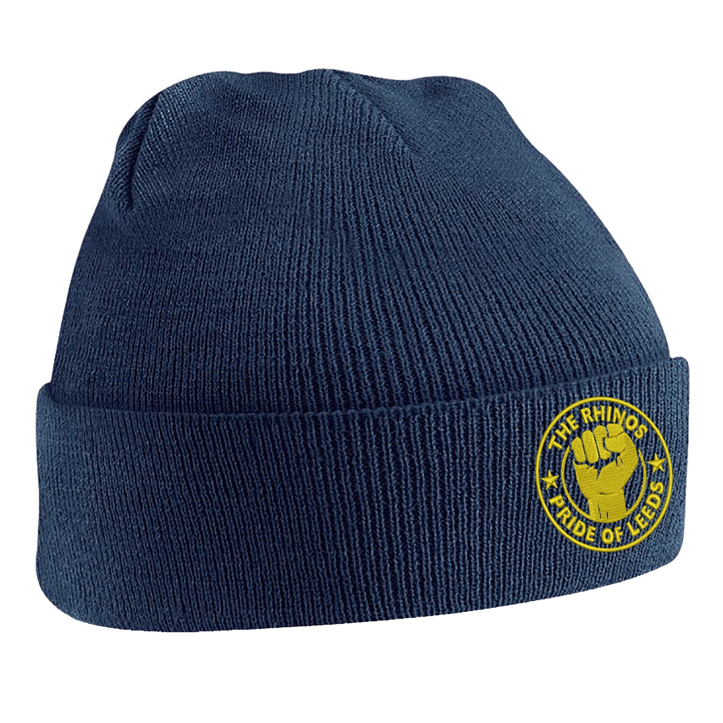The Rhinos Pride of Leeds Embroidered Beanie Hat