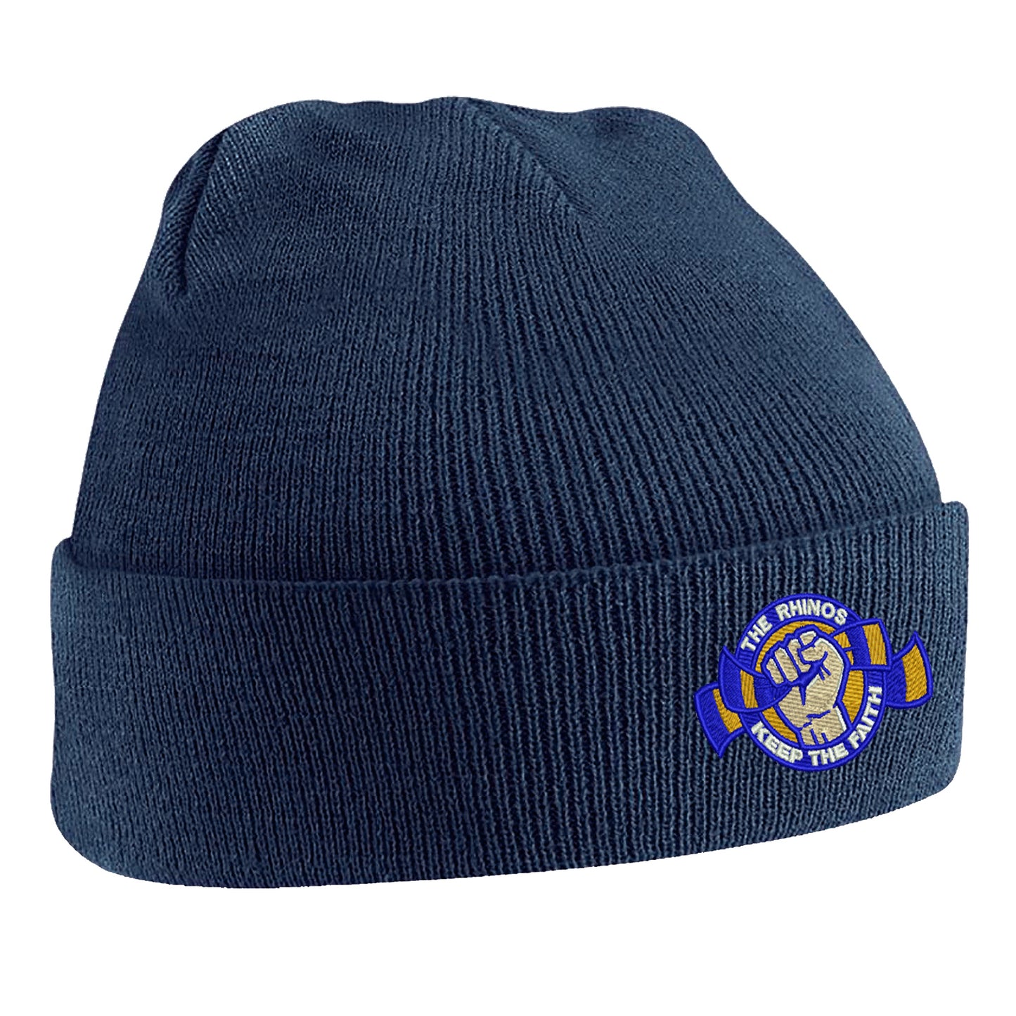 The Rhinos Keep The Faith Embroidered Beanie Hat