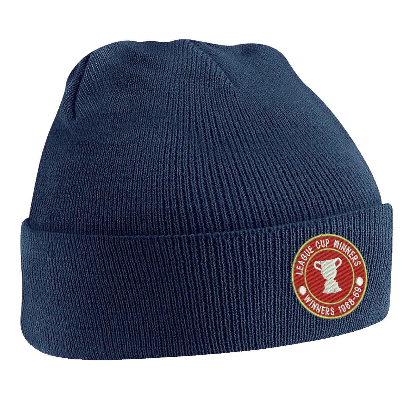 Retro Swindon Town Football League Cup Winners 1969 Embroidered Beanie Hat