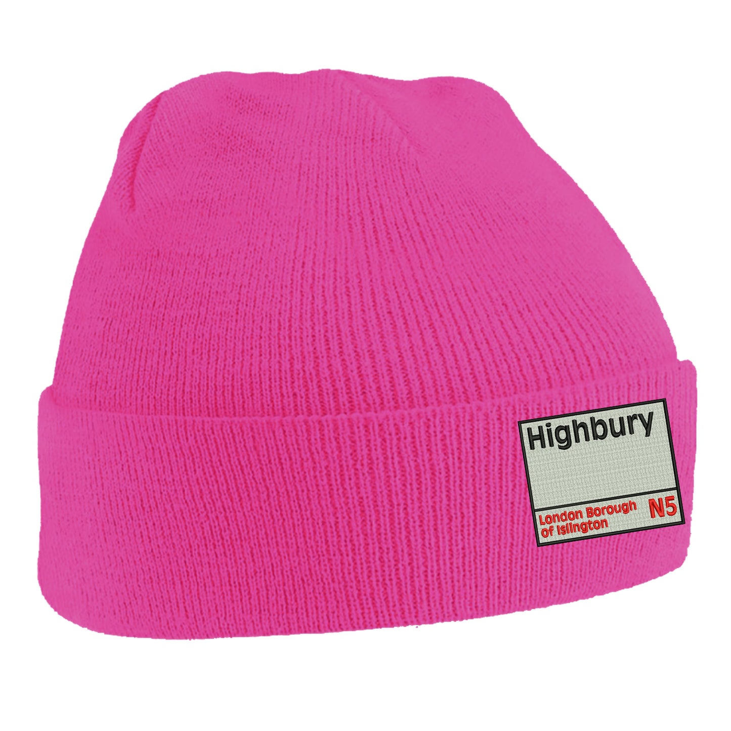 Retro Highbury N5 Embroidered Beanie Hat