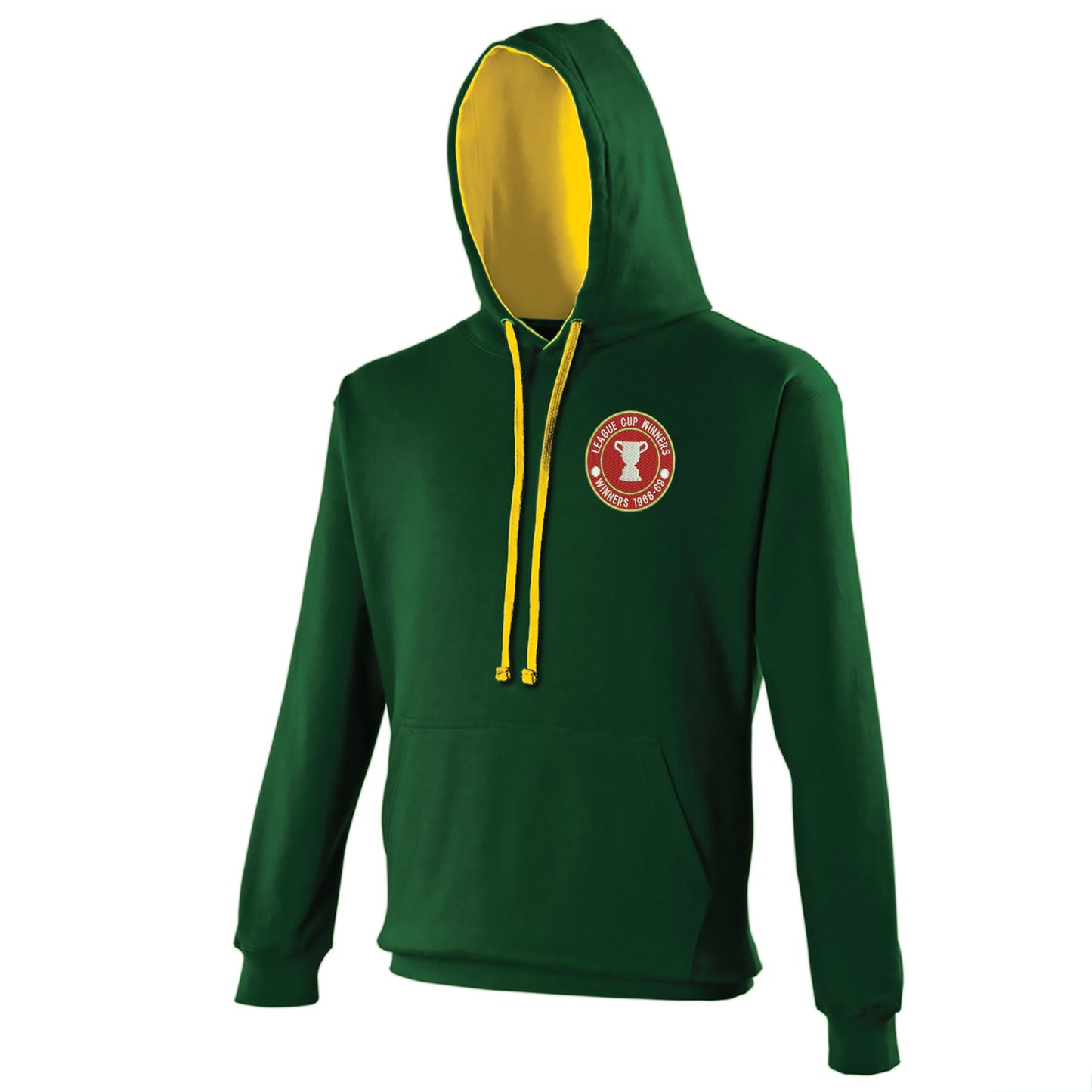 Retro Swindon Town Football League Cup Winners 1969 Embroidered Contrast Hoodie