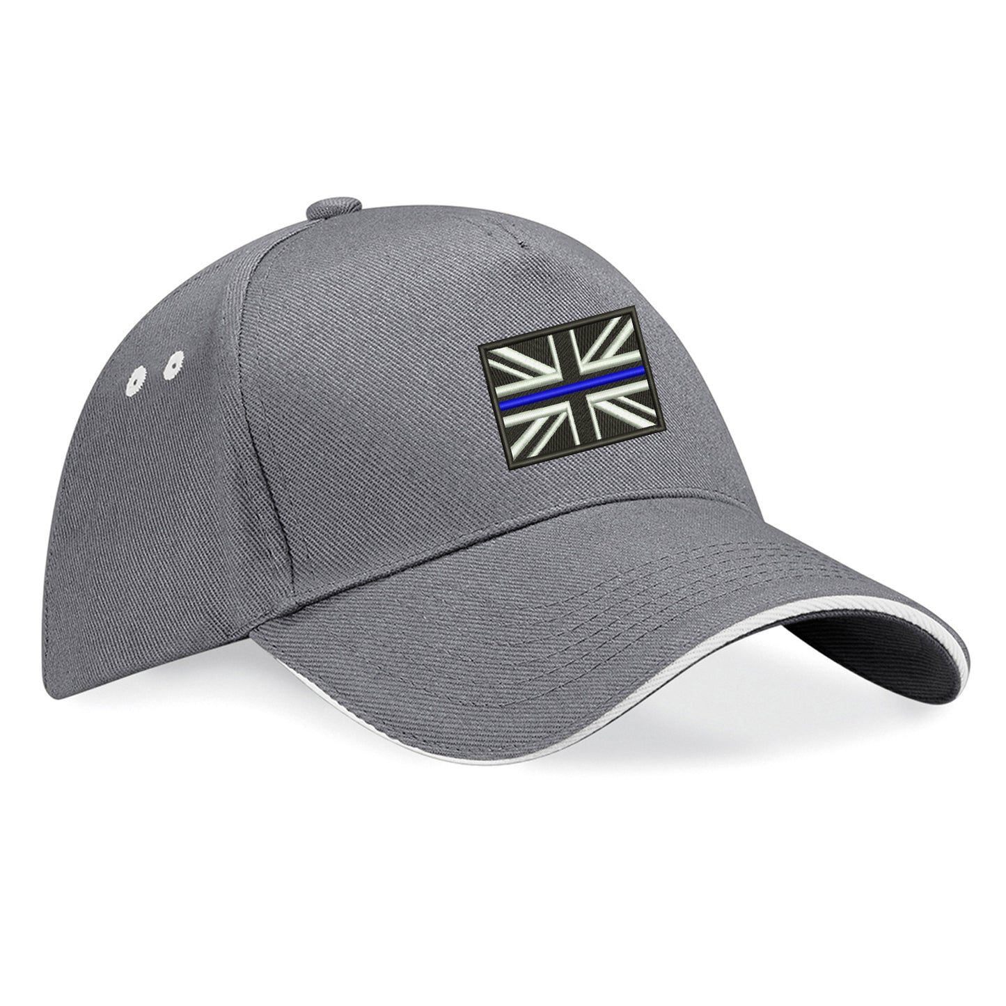Thin Blue Line Union Jack Embroidered Baseball Cap