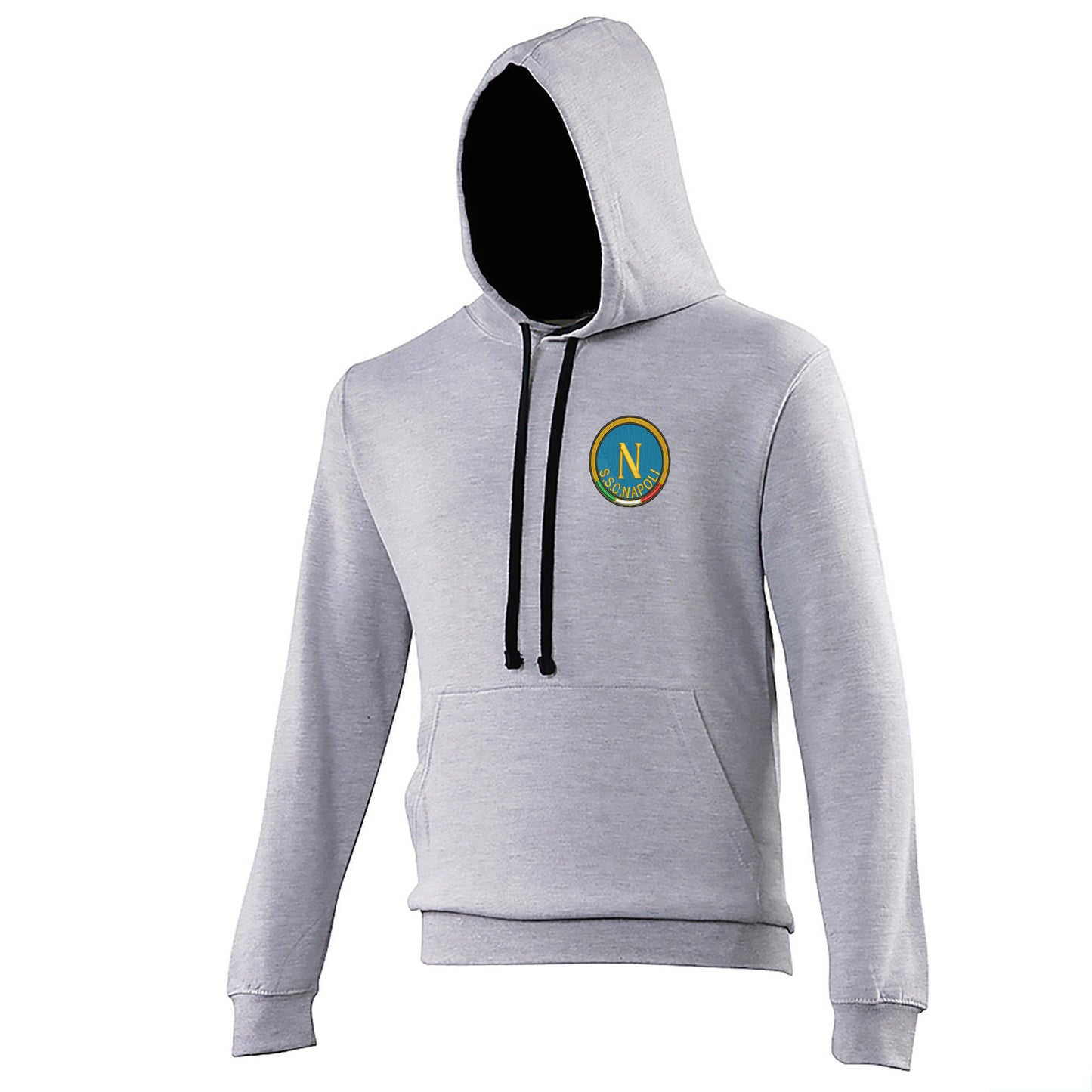 Retro Napoli 1970s Embroidered Contrast Hoodie