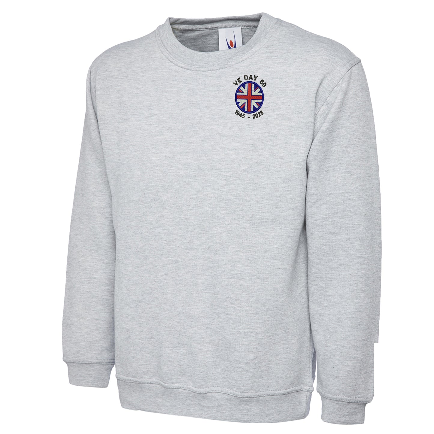 VE Day 80 1945-2025 Embroidered Classic Sweatshirt
