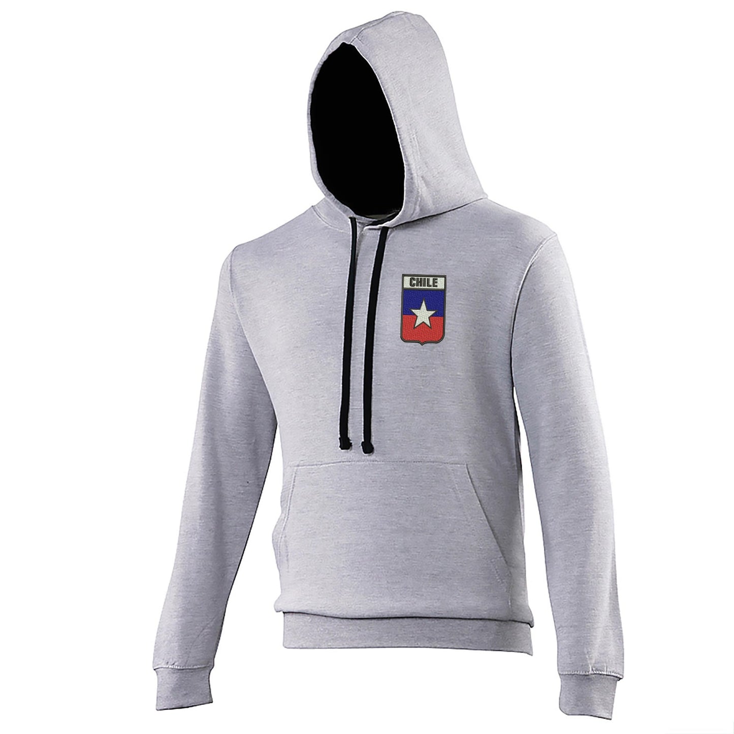 Retro Chile Rugby 1953 Embroidered Contrast Hoodie