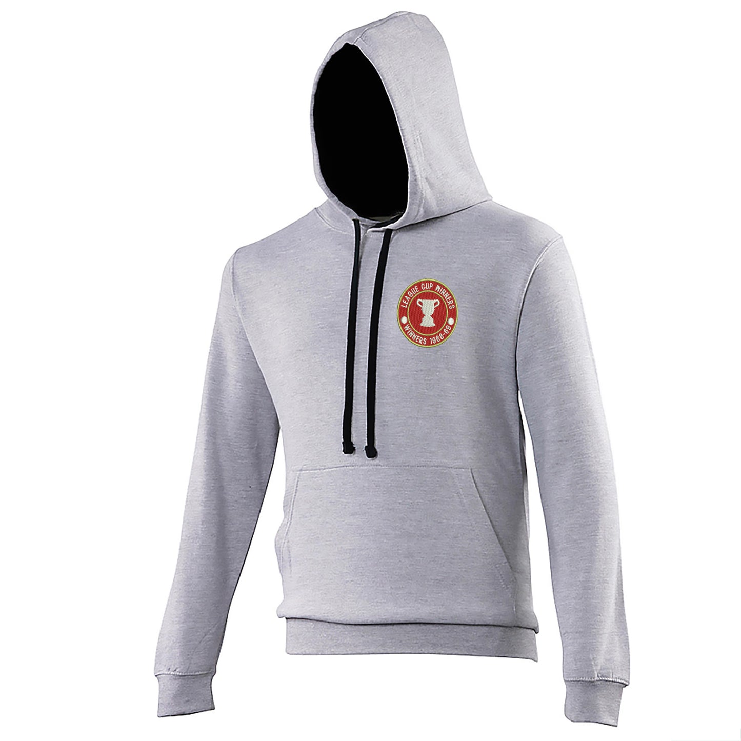 Retro Swindon Town Football League Cup Winners 1969 Embroidered Contrast Hoodie