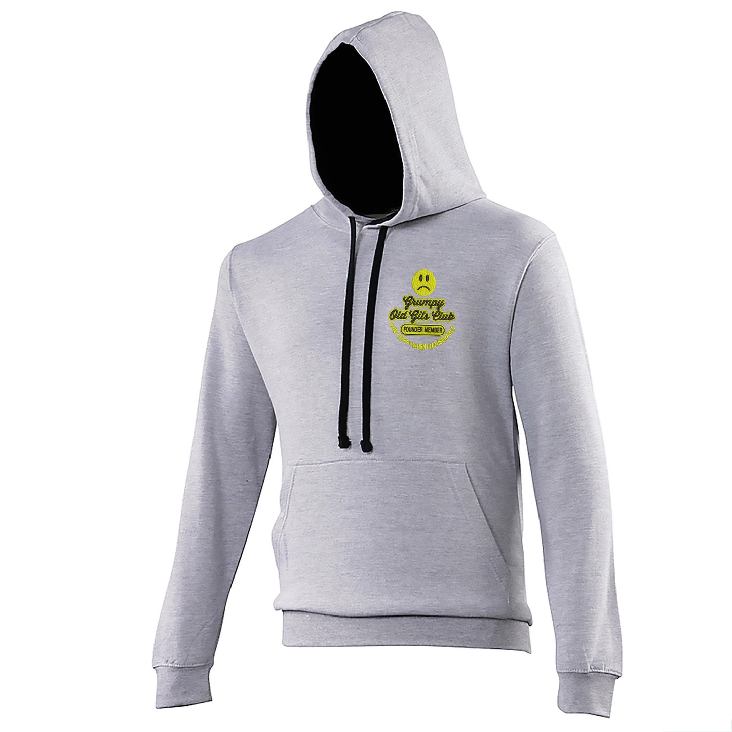 Grumpy Old Gits Club Founder Member Embroidered Contrast Hoodie