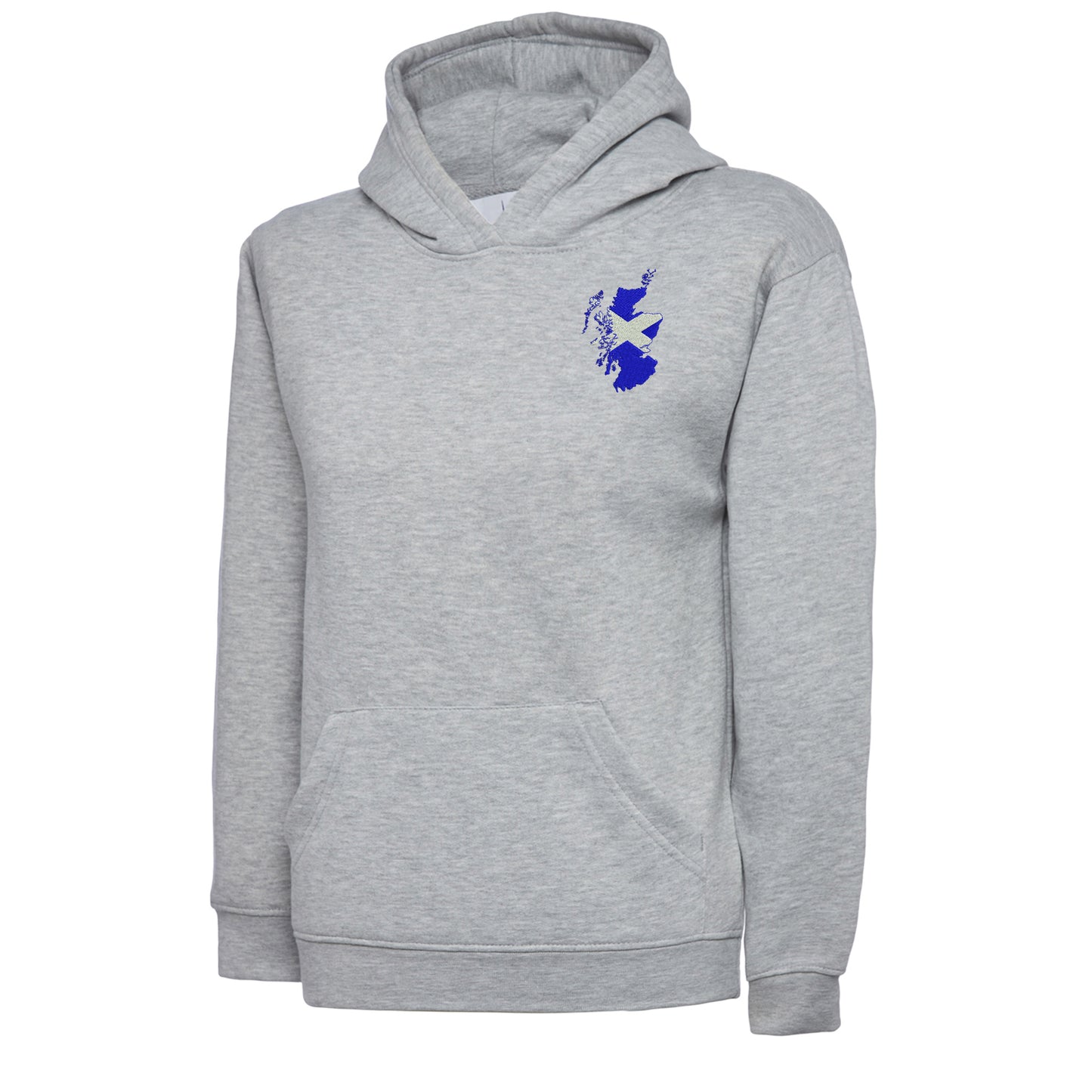 Scotland Flag Map Embroidered Children's Hoodie