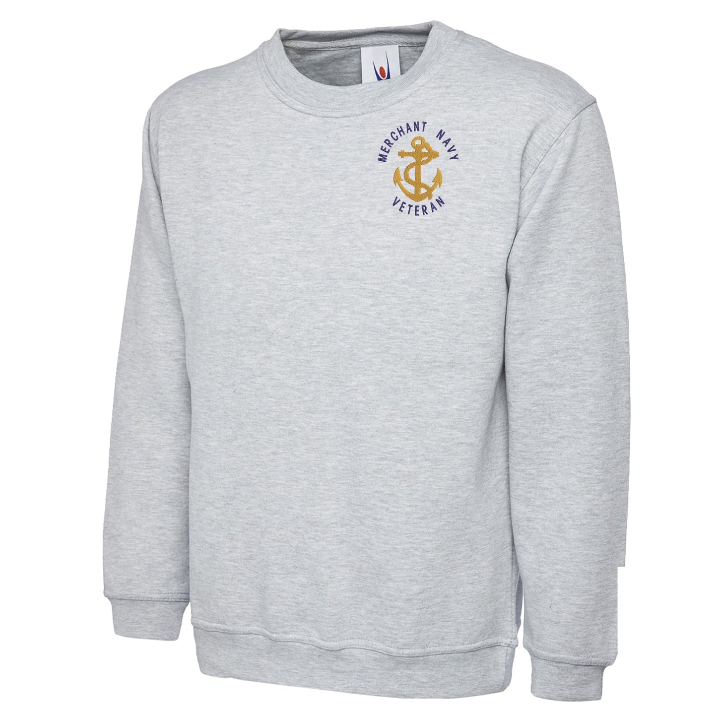 Merchant Navy Veteran Anchor Embroidered Classic Sweatshirt
