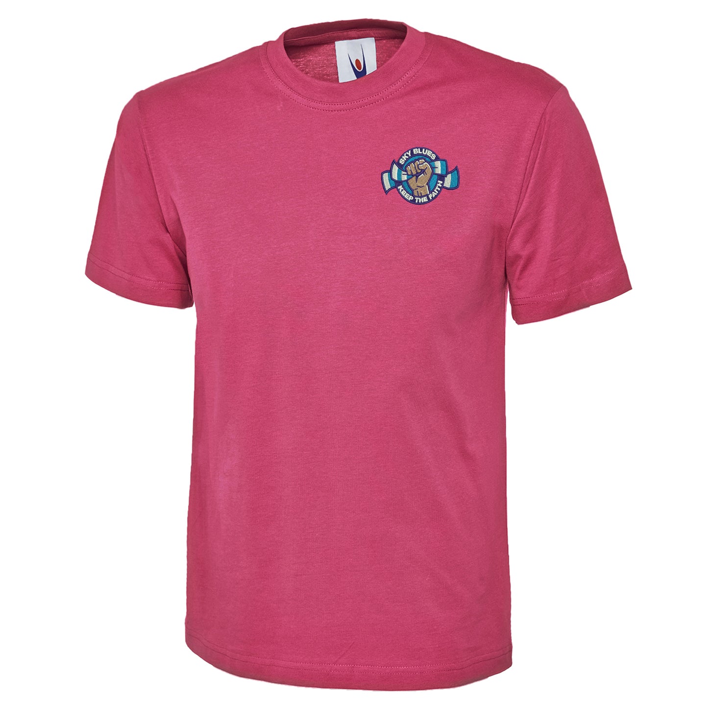 Sky Blues Keep The Faith Embroidered Classic T-Shirt