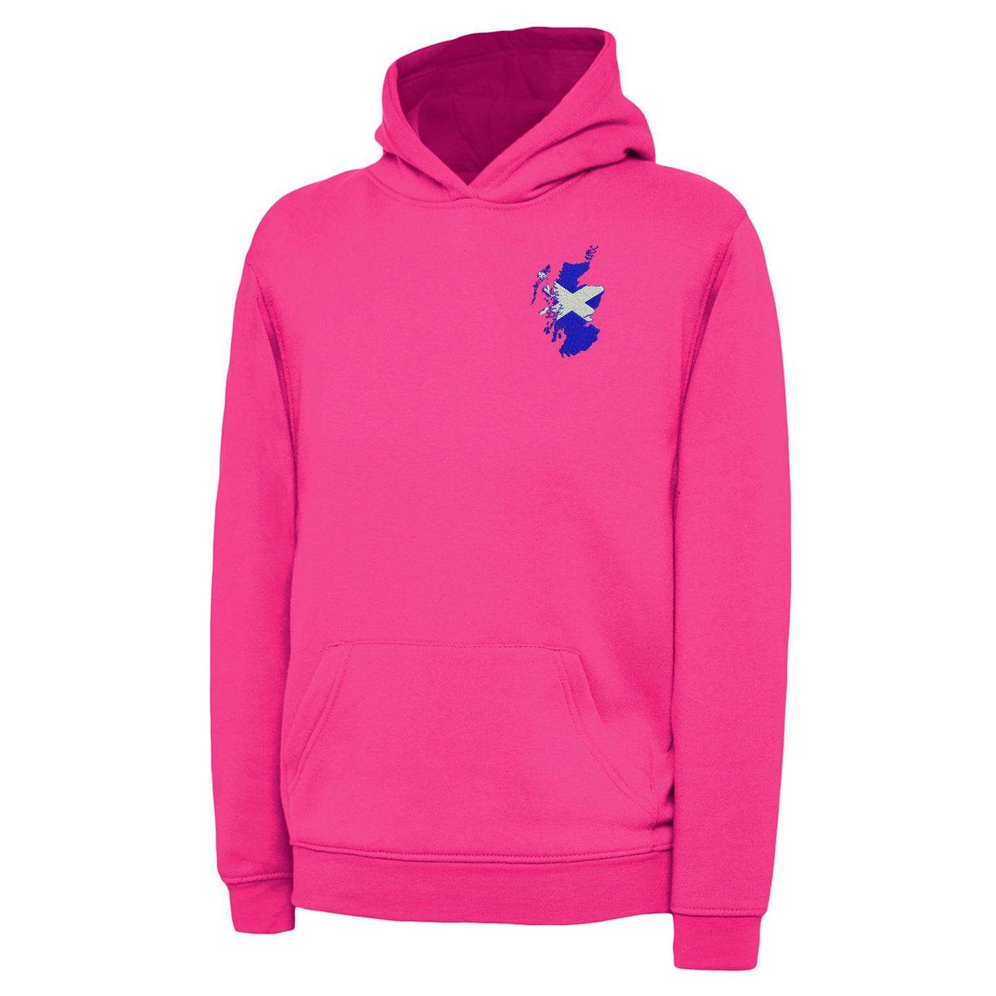 Scotland Flag Map Embroidered Children's Hoodie