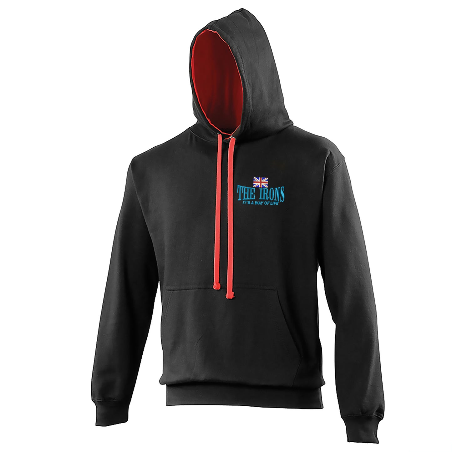 The Irons It's Way of Life Union Jack Embroidered Contrast Hoodie