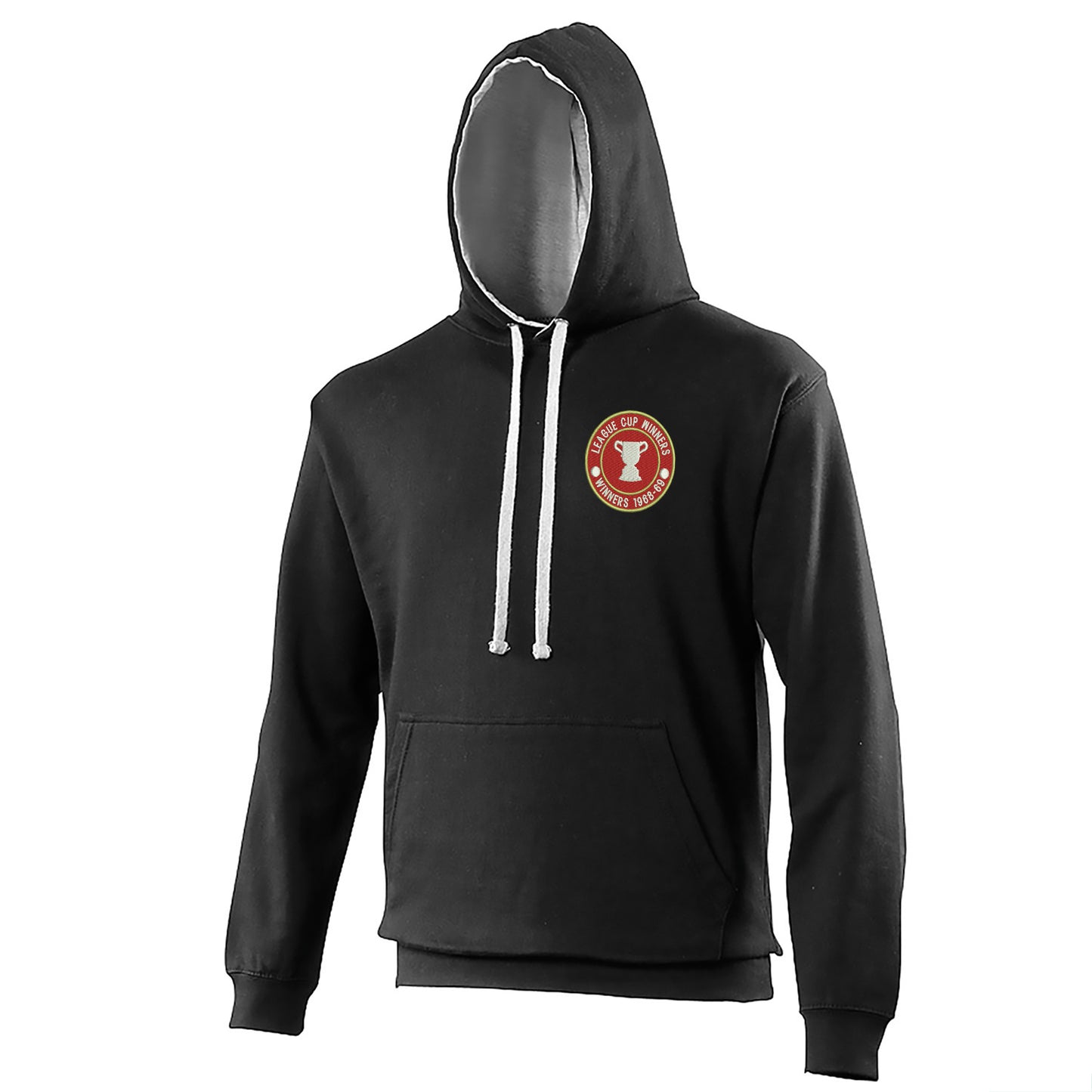 Retro Swindon Town Football League Cup Winners 1969 Embroidered Contrast Hoodie