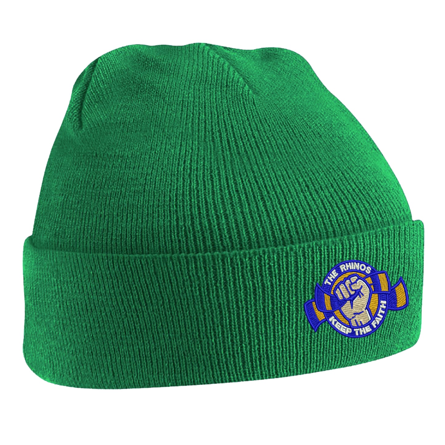 The Rhinos Keep The Faith Embroidered Beanie Hat