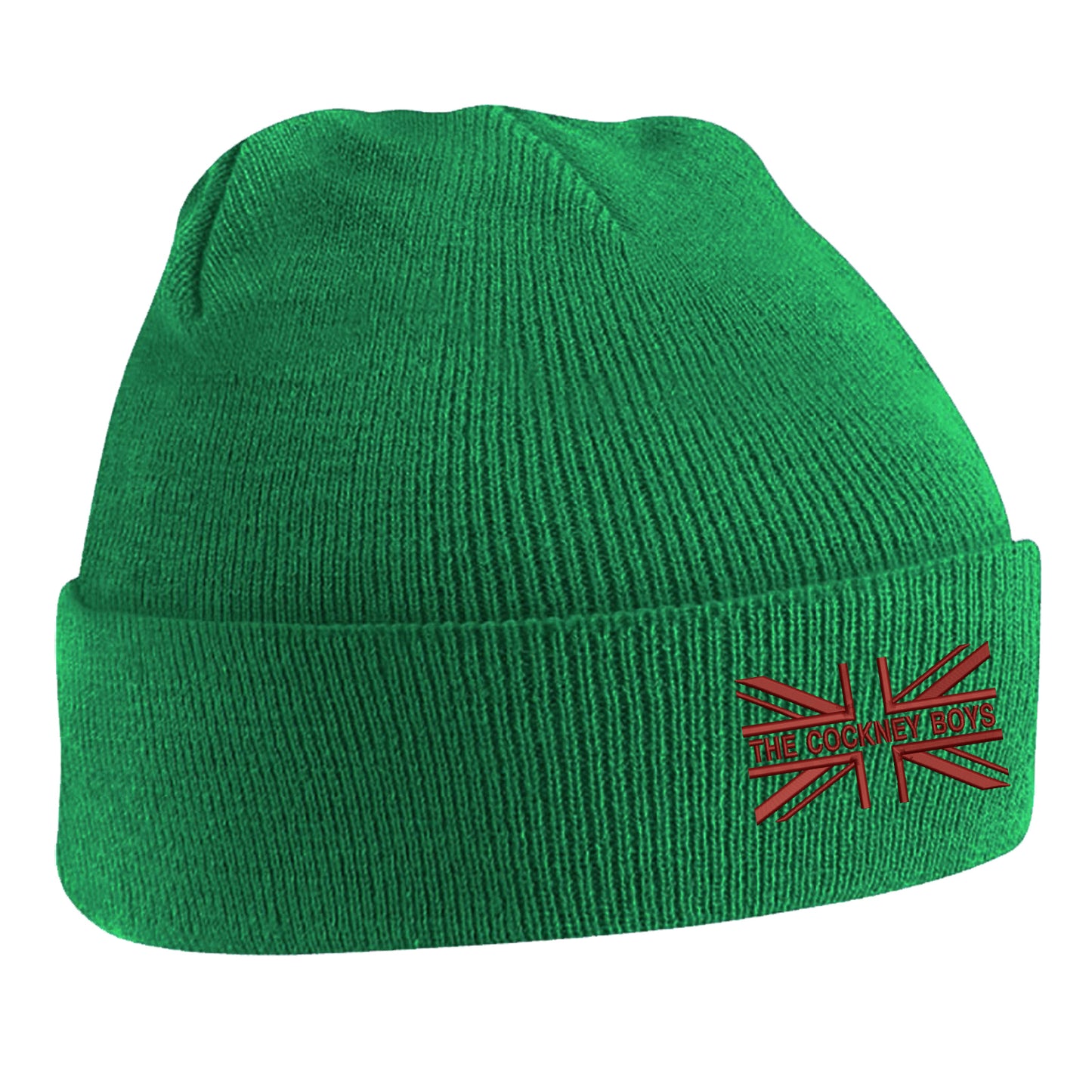 The Cockney Boys Union Jack Embroidered Beanie Hat