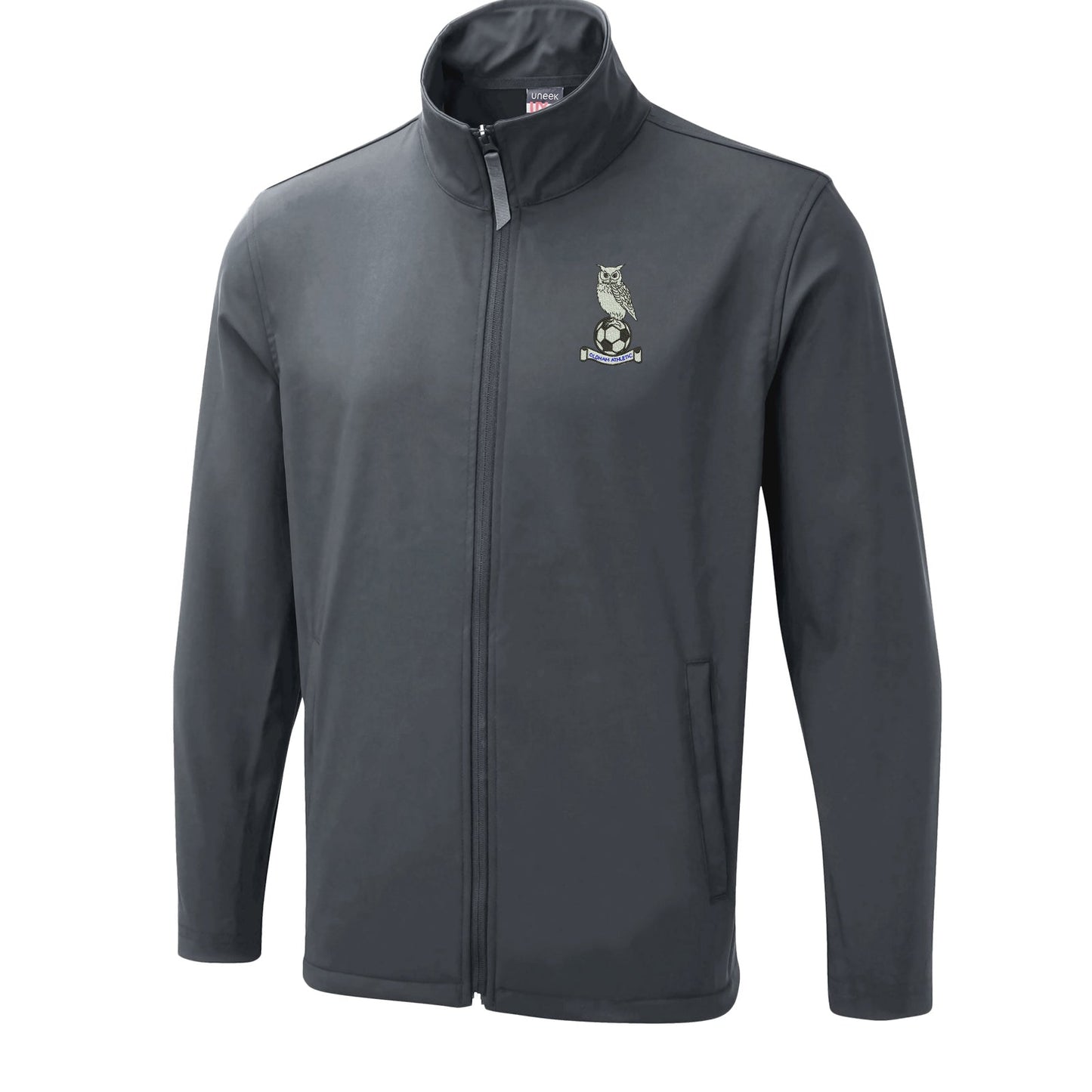 Retro Oldham 1972 Embroidered Lightweight Soft Shell Jacket