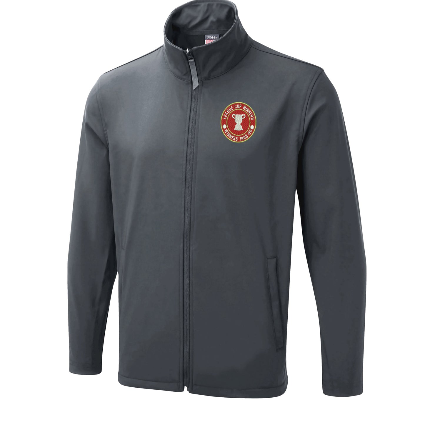 Retro Swindon Town Football League Cup Winners 1969 Embroidered Lightweight Soft Shell Jacket