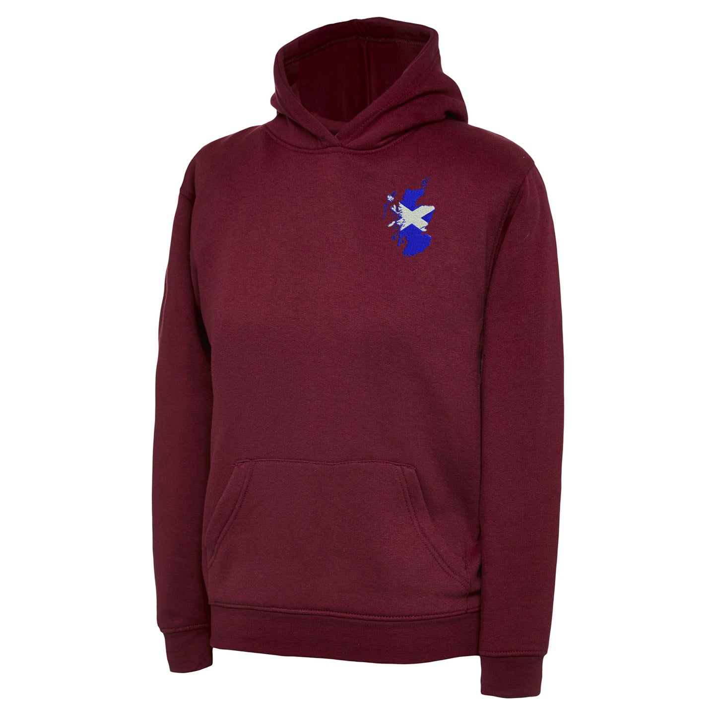 Scotland Flag Map Embroidered Children's Hoodie