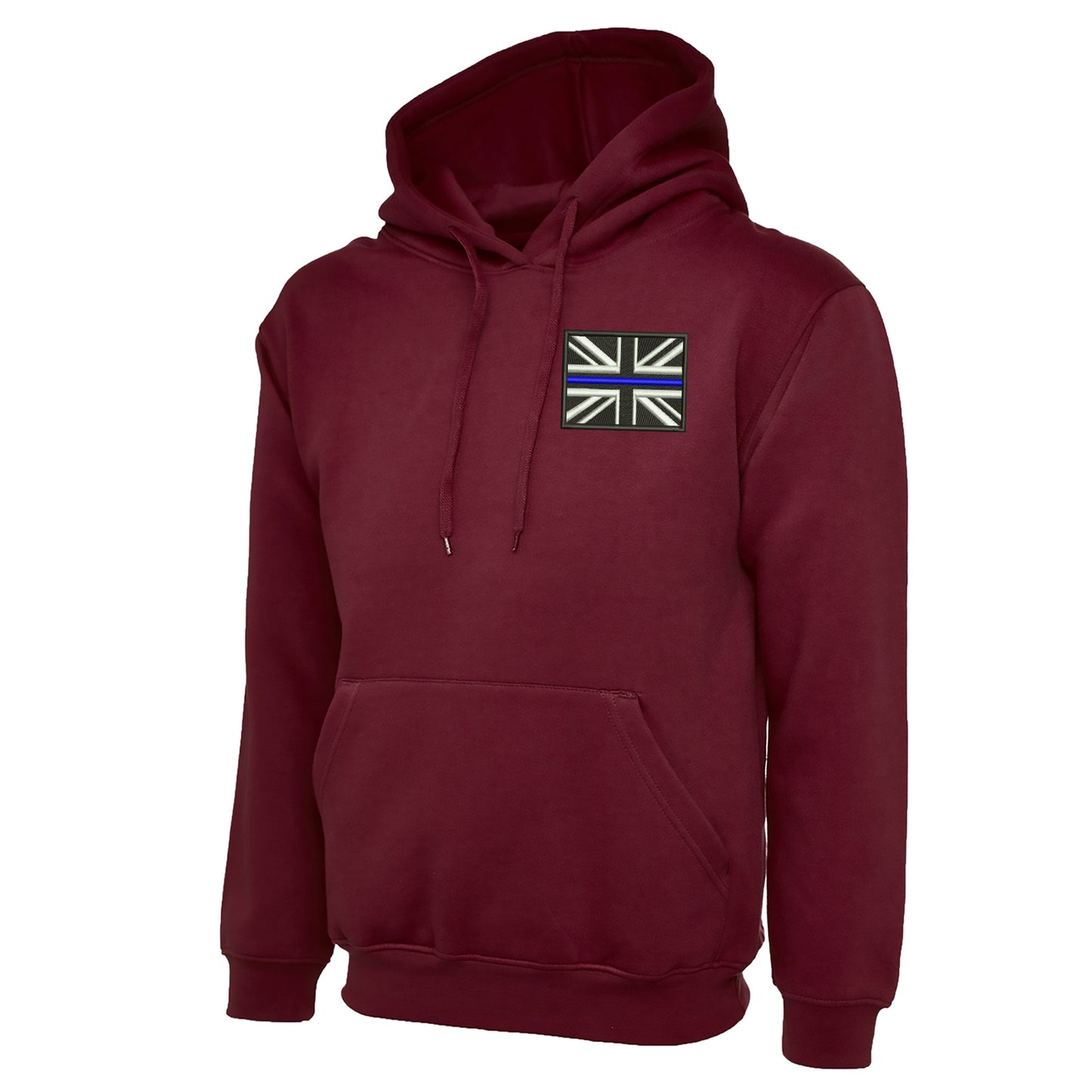 Thin Blue Line Union Jack Embroidered Hoodie