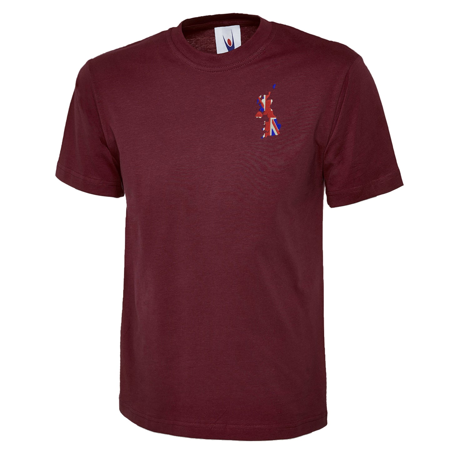 United Kingdom Flag Map Embroidered Classic T-Shirt