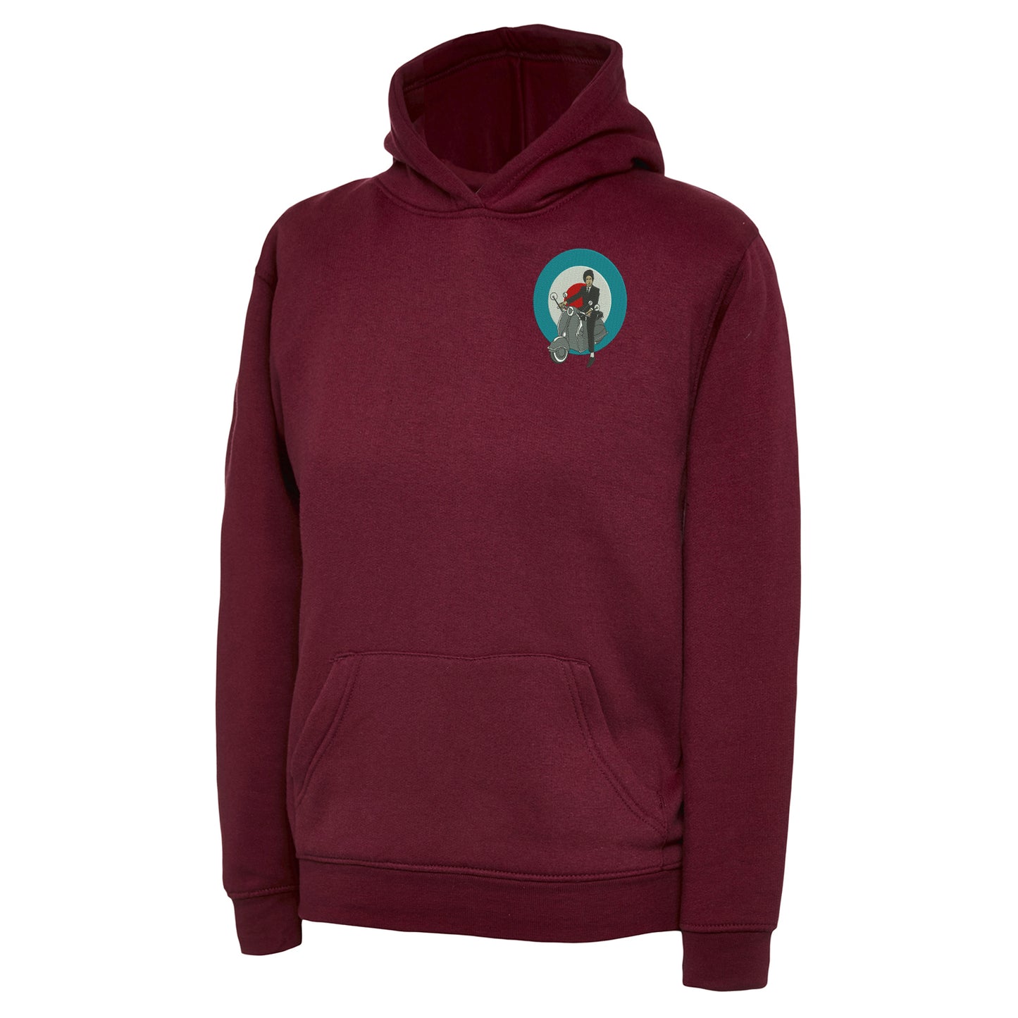 Retro MOD Scooter Embroidered Children's Hoodie