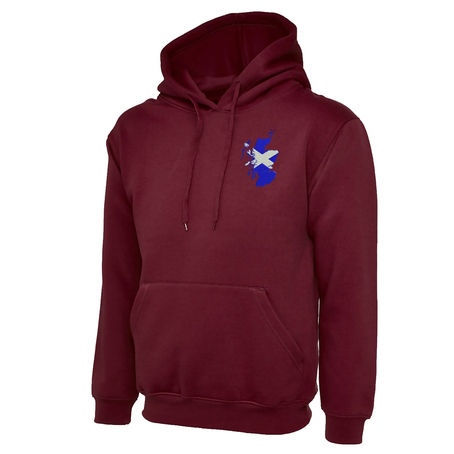 Scotland Flag Map Embroidered Hoodie
