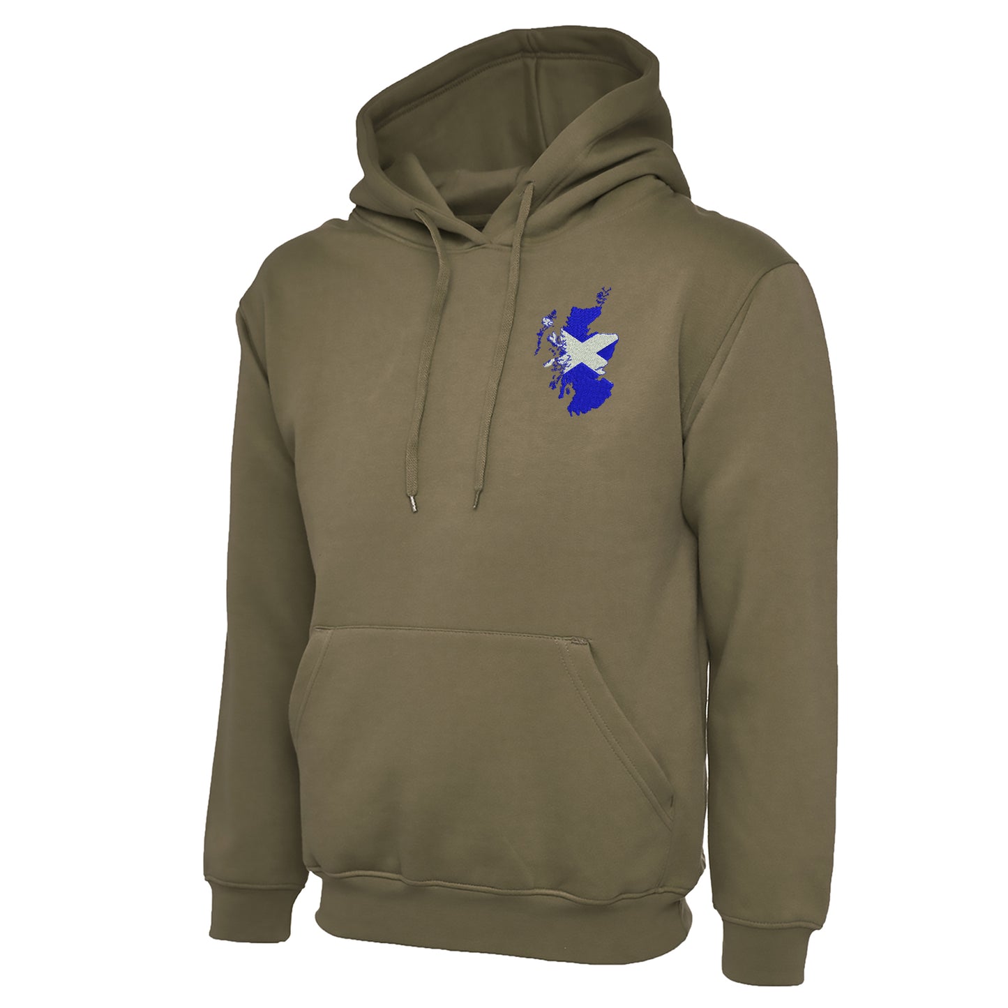 Scotland Flag Map Embroidered Hoodie