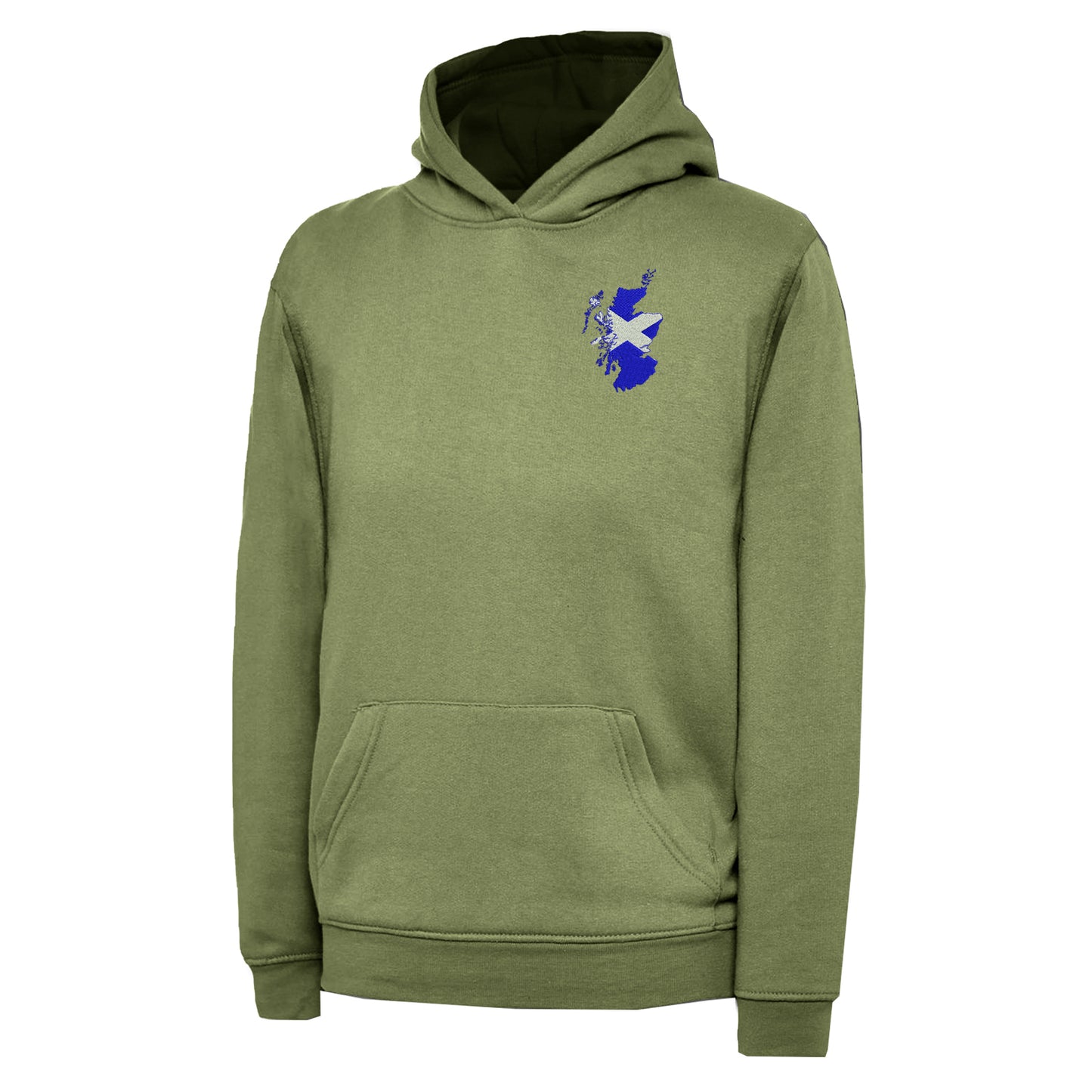 Scotland Flag Map Embroidered Children's Hoodie