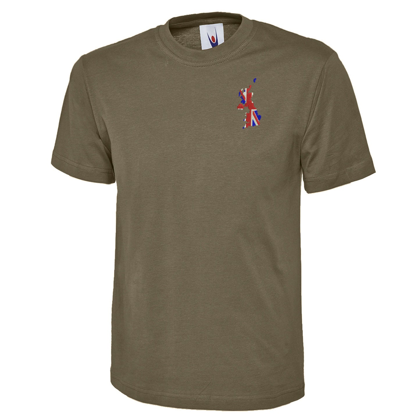 United Kingdom Flag Map Embroidered Classic T-Shirt