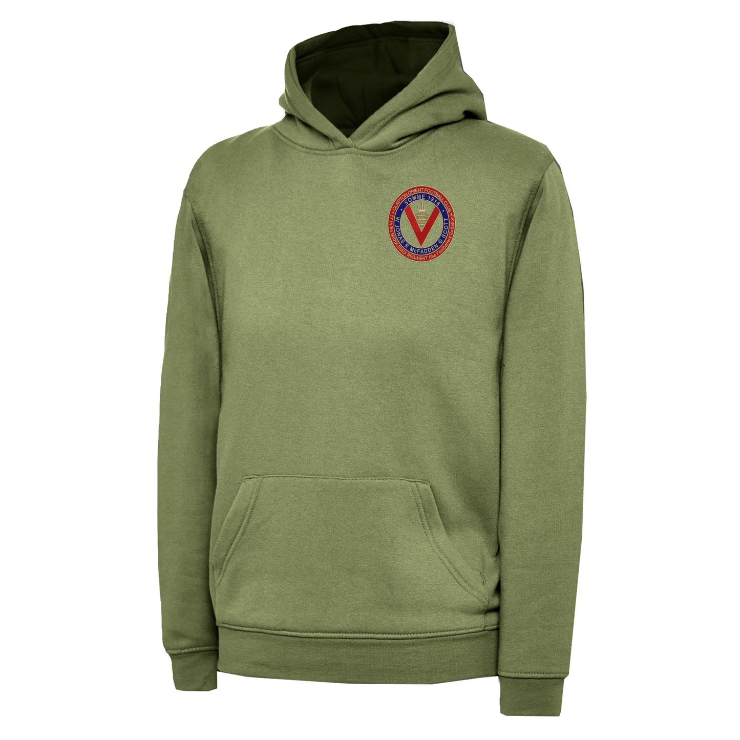 Retro Clapton Orient Somme Memorial Embroidered Children's Hoodie