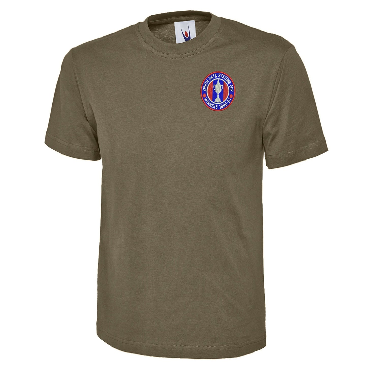 Retro Crystal Palace Zenith Data Systems Cup Winners 1991 Embroidered Classic T-Shirt