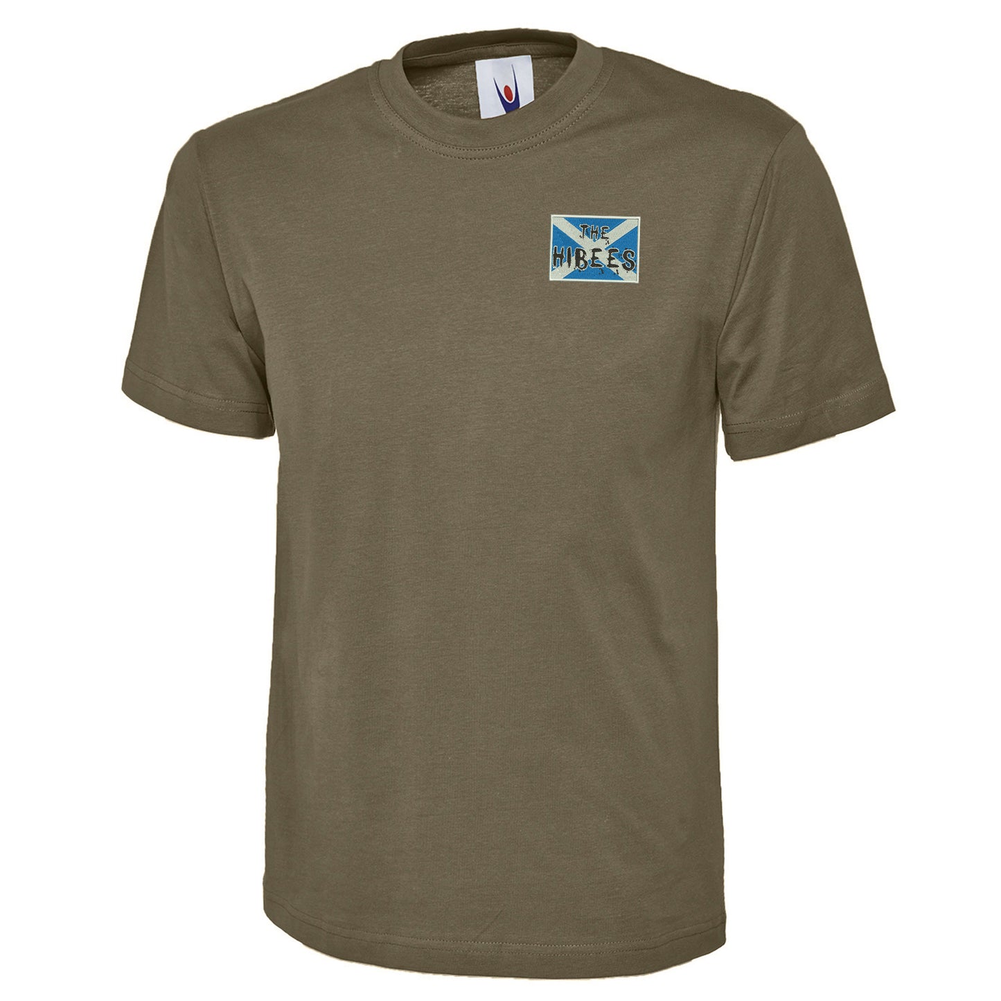 The Hibees Grunge Flag of Scotland Embroidered Classic T-Shirt