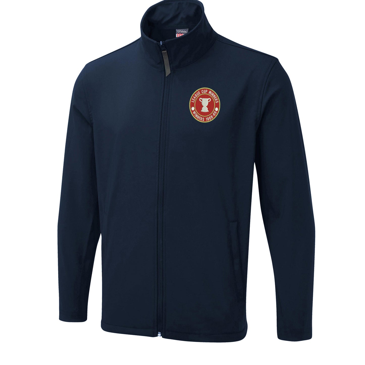 Retro Swindon Town Football League Cup Winners 1969 Embroidered Lightweight Soft Shell Jacket