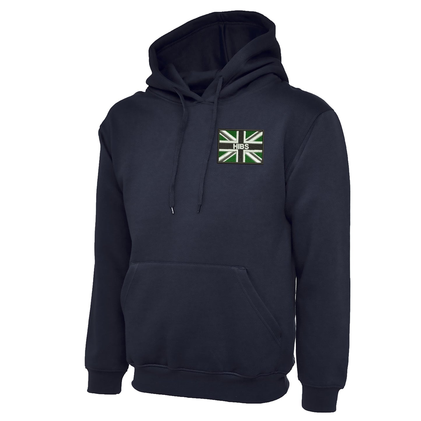 Hibs Coloured Union Jack Embroidered Classic Hoodie