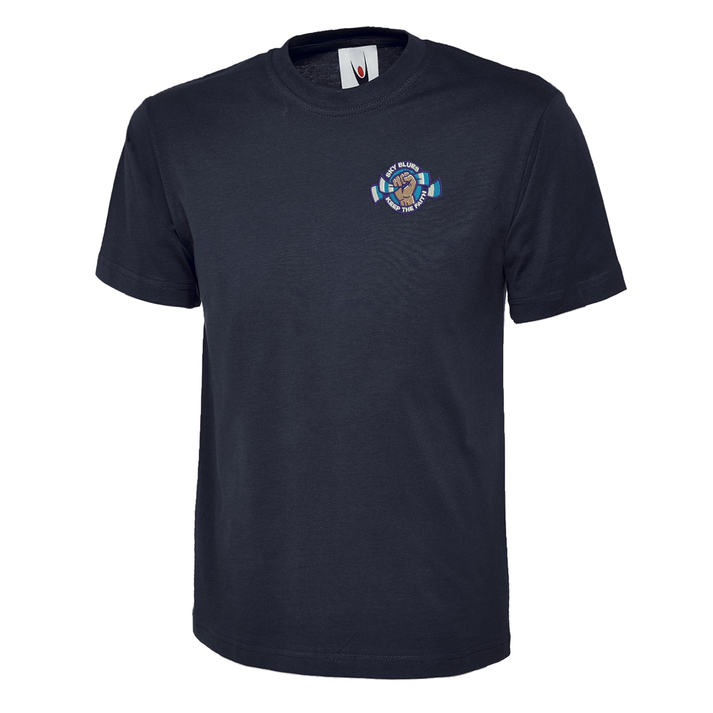 Sky Blues Keep The Faith Embroidered Children's T-Shirt