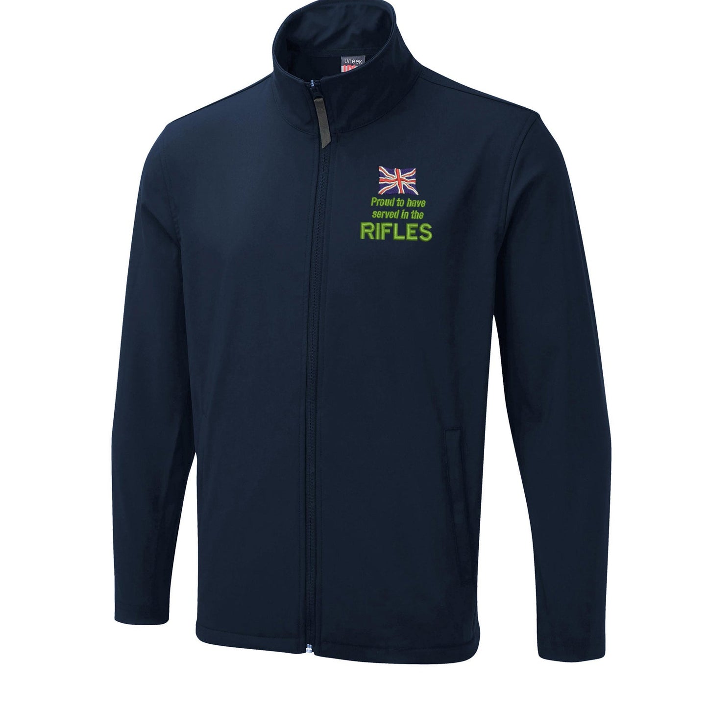 Proud to Have Served in The Rifles Embroidered Lightweight Soft Shell Jacket