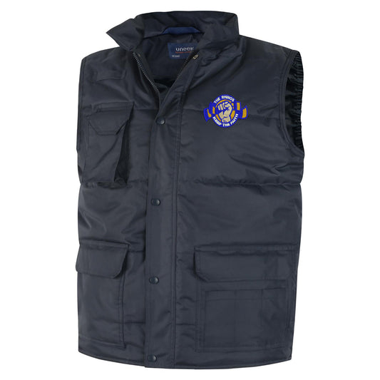 The Rhinos Keep The Faith Embroidered Super Pro Body Warmer