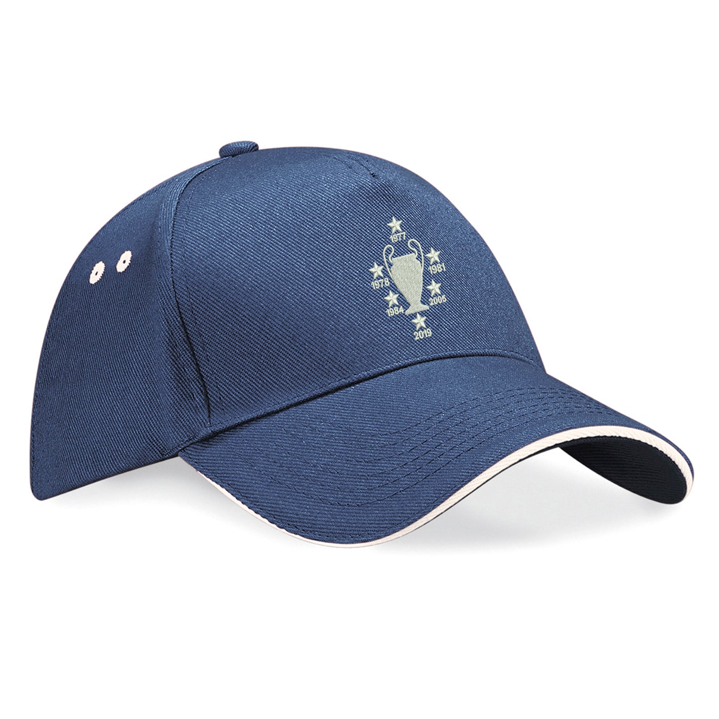 Liverpool Six Time Champions of Europe Embroidered Baseball Cap
