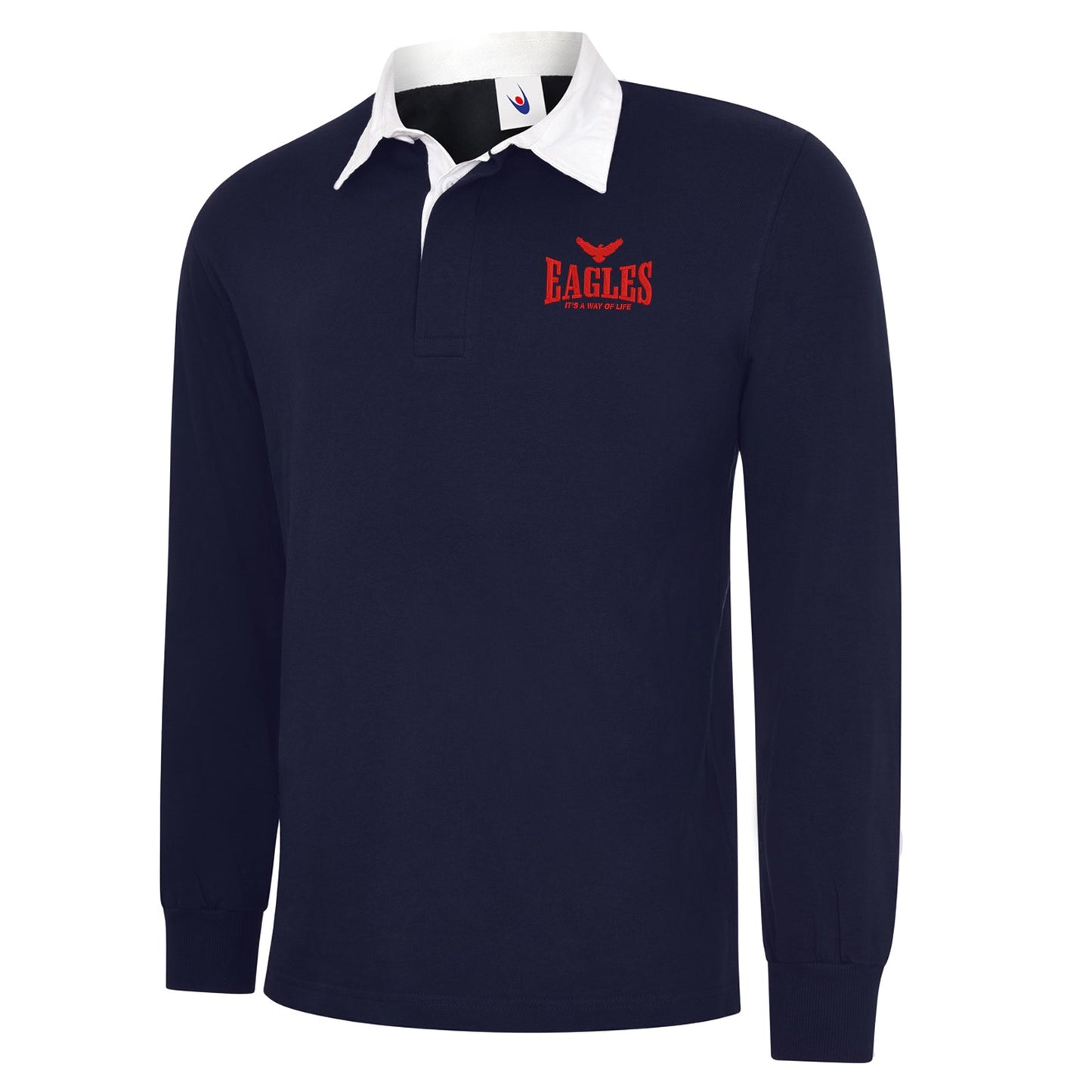 Eagles It's a Way of Life Embroidered Long Sleeve Rugby Shirt