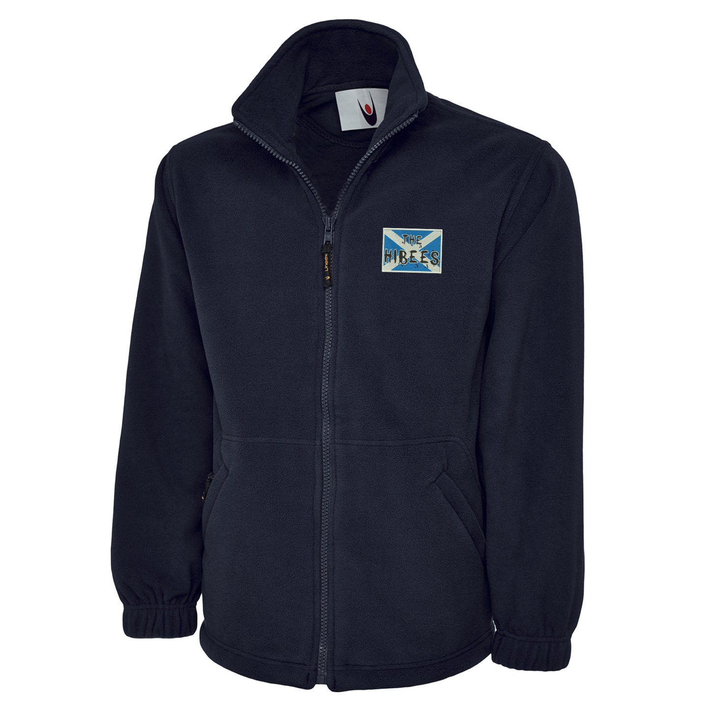 The Hibees Grunge Flag of Scotland Embroidered Premium Fleece Jacket