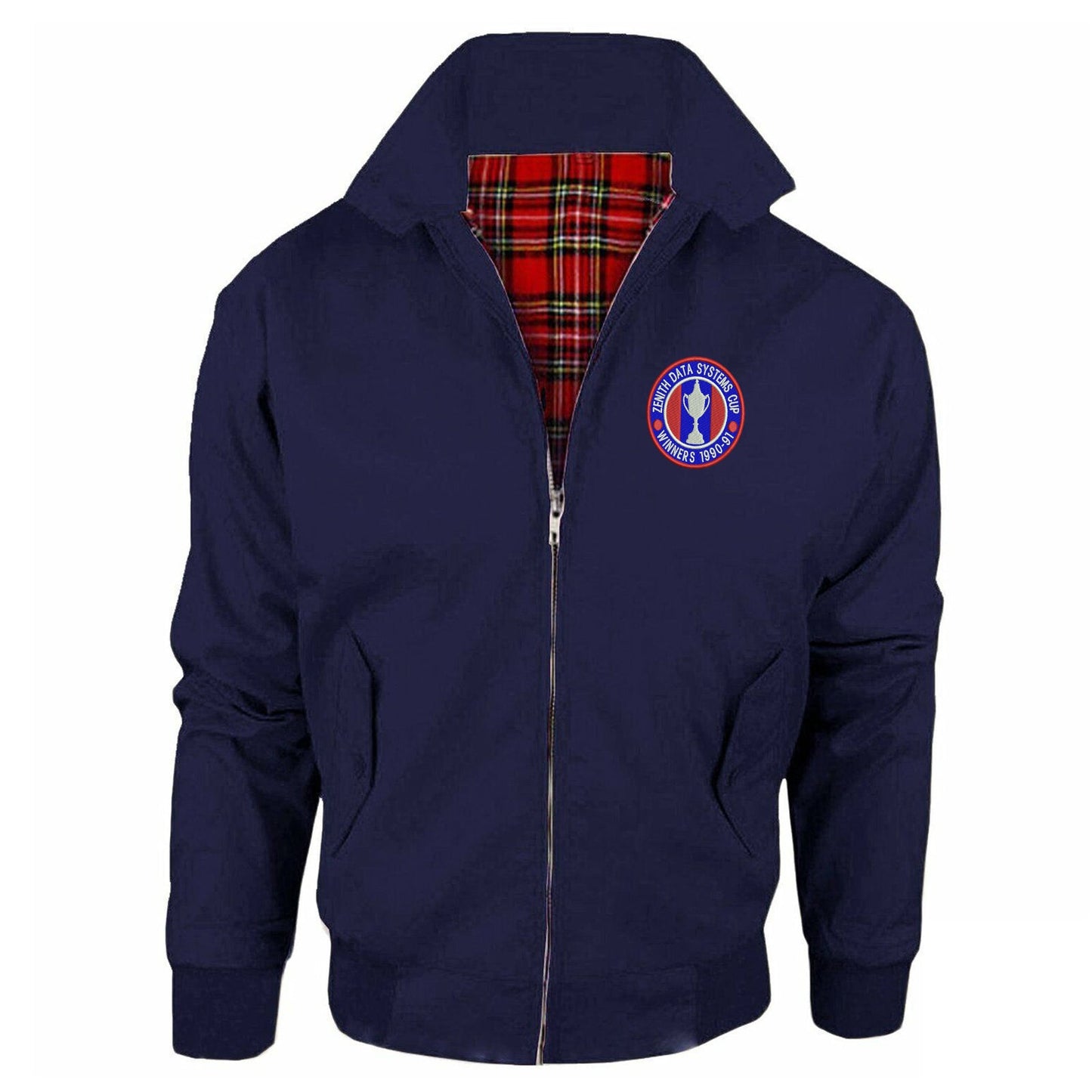Retro Crystal Palace Zenith Data Systems Cup Winners 1991 Embroidered Classic Harrington Jacket