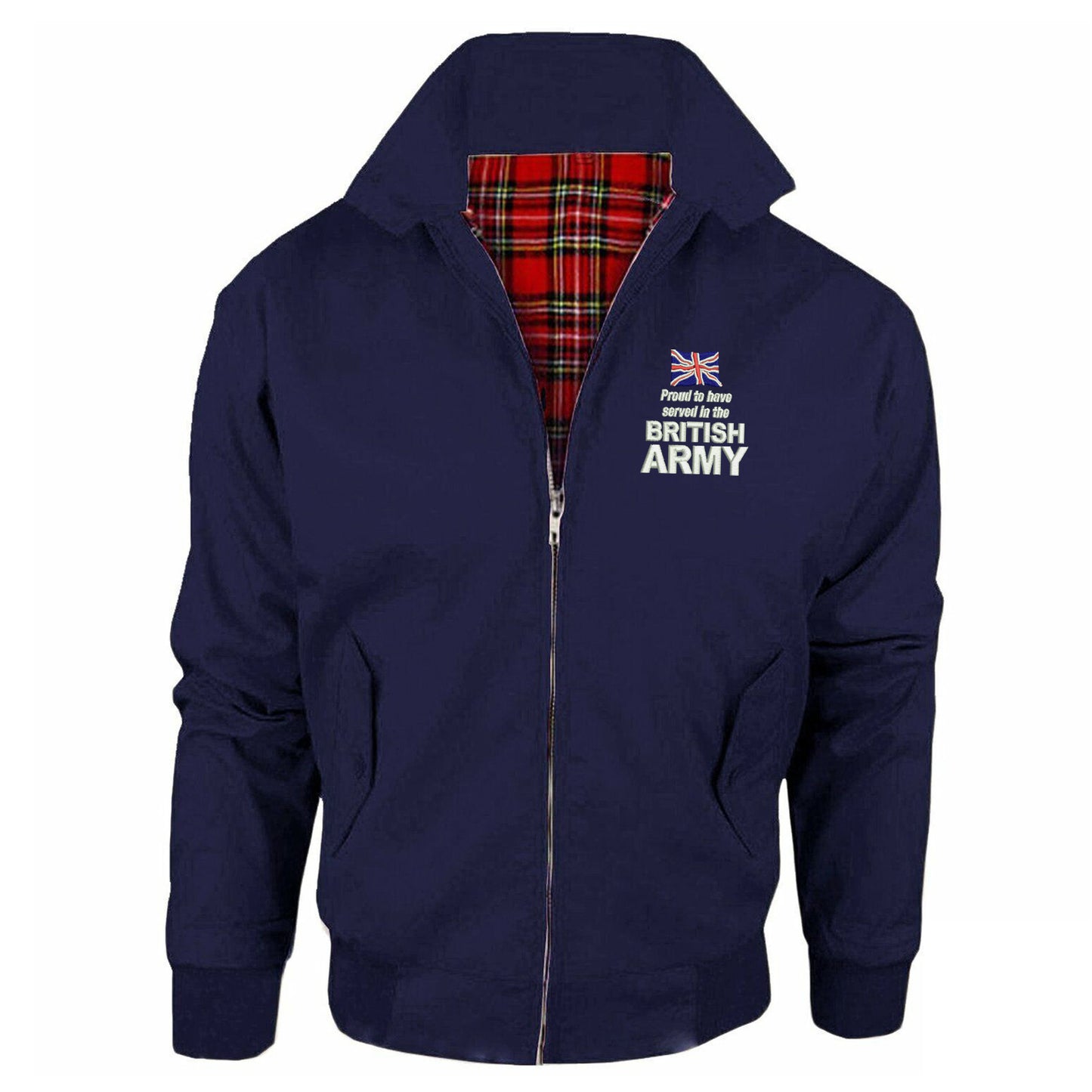 Proud to Have Served in The British Army Embroidered Classic Harrington Jacket