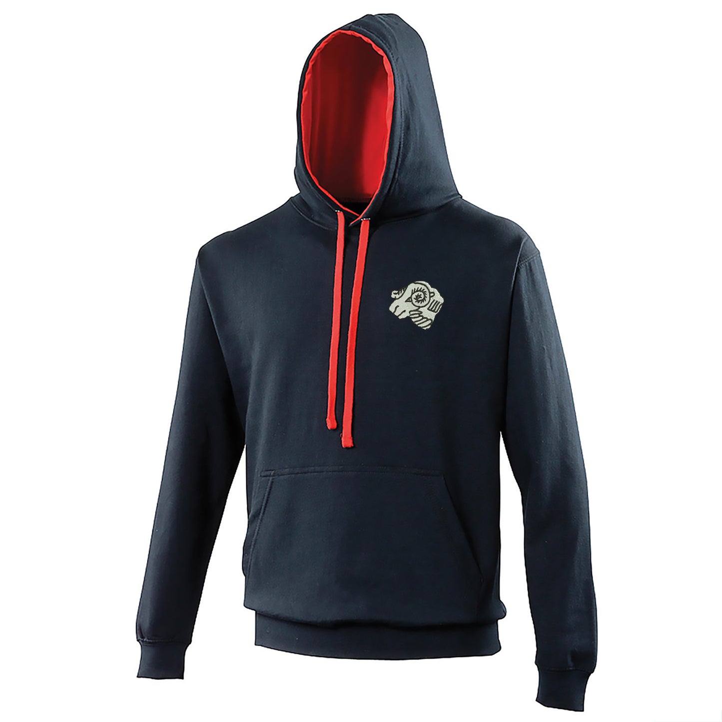 Retro Derby 1968 Embroidered Contrast Hoodie