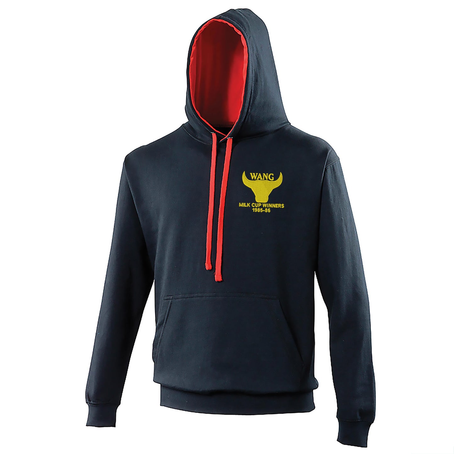 Retro Oxford Milk Cup Winners 1985-86 Embroidered Contrast Hoodie