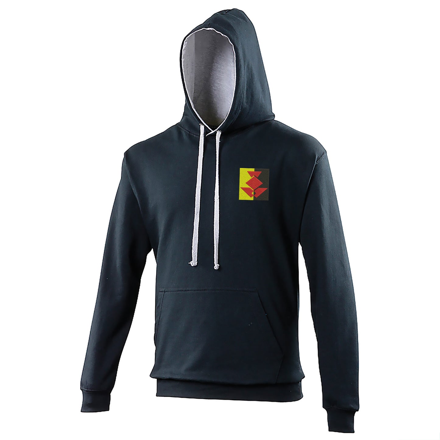 Retro Partick 1990 Embroidered Contrast Hoodie
